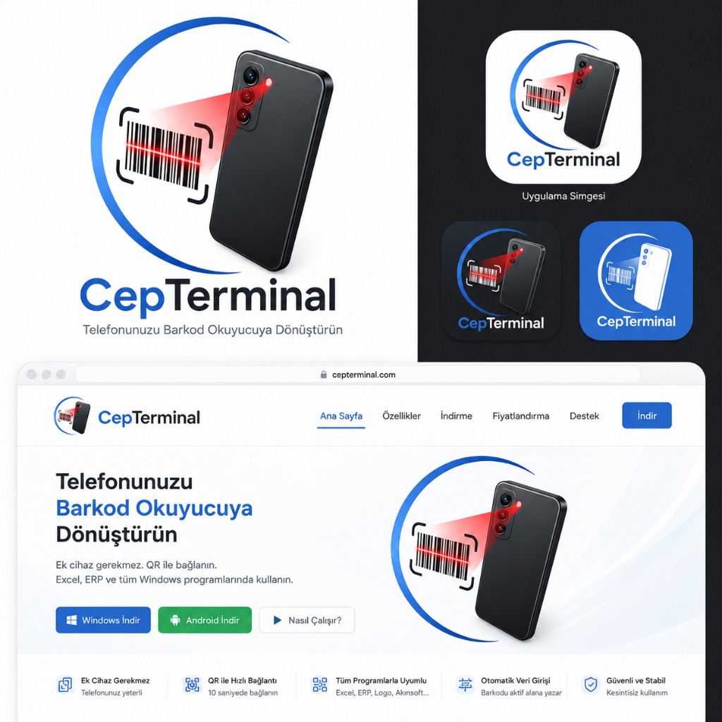 CepTerminal — phone scanning barcode